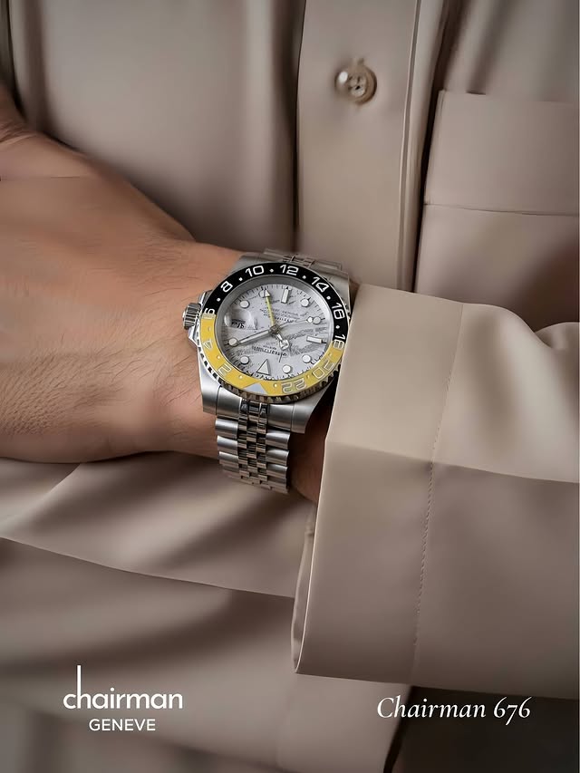 Chairman 676 GMT Automatic Watch|Pepsi Red/Blue & Bumblebee Black/Yellow Bezel with Jubilee Bracelet