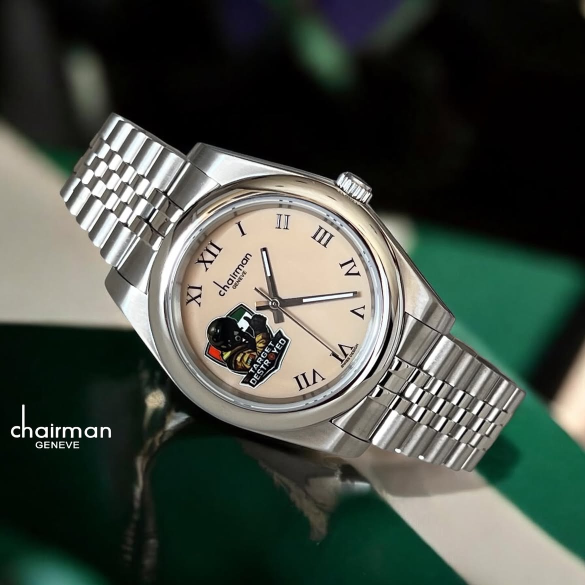 Chairman Genève Luxury Roman Dial Stainless Steel Watch - Classic Design