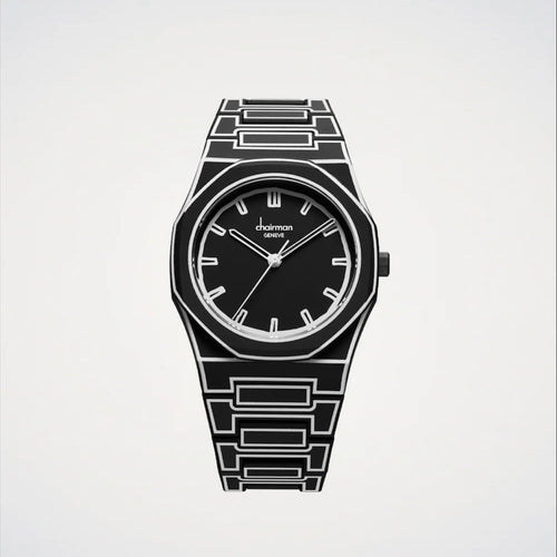 Black Skeleton Automatic Watch for Men|  Matte Black Steel Case with Silicone Strap|  Mechanical Open Gear Dial