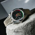 Chairman Geneve Spirit of the Union Emirati Special Edition Watch for Men - UAE Crest Dial with Arabic/Bar Markers & Stainless Steel Jubilee Bracelet - 5 Colors